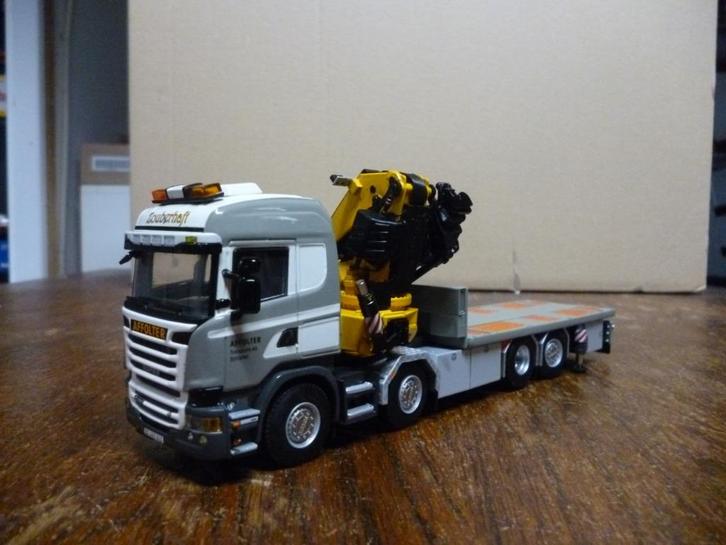 WSI Scania G 490 Affolter met kraan, Hobby en Vrije tijd, Modelauto's | 1:50, Nieuw, Bus of Vrachtwagen, Wsi, Ophalen of Verzenden