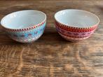 Pip Studio Schaaltjes 9.5CM - Set van 2, roze en vlauw, Gebruikt, Ophalen of Verzenden, Kom(men), Overige stijlen