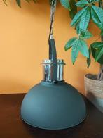 Industriële hanglamp zwart met chroom, Ophalen, Gebruikt, Industrieel / vintage / fabriekslamp / retro, Metaal