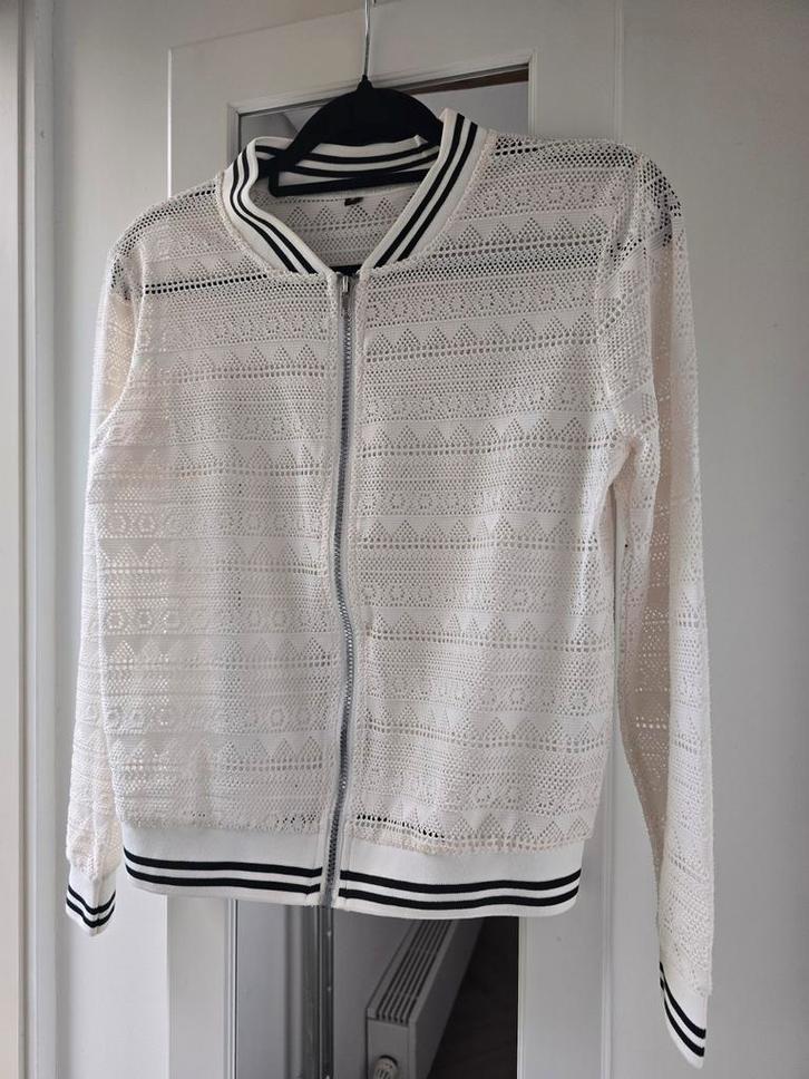 Wit vestje met rits - Maat S, Kleding | Dames, Overige Dameskleding, Zo goed als nieuw, Ophalen of Verzenden