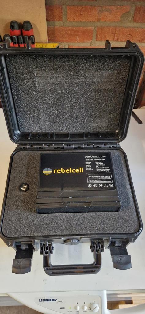 Rebelcell 50Ah 16.8v outdoorbox. Origineel Rebelcell, Watersport en Boten, Hengelsport | Karpervissen, Zo goed als nieuw, Overige typen