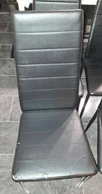 Eetkamerstoelen gebruikt, Huis en Inrichting, Stoelen, Ophalen, Overige materialen, Gebruikt, Zwart