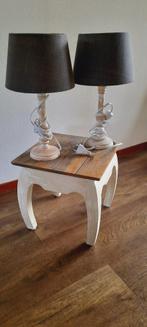 Leuke set tafel lampjes met krukje., Ophalen, Zo goed als nieuw, Hout, Minder dan 50 cm