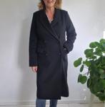 Giacomo double breasted mantel. Maat M. Zwart/wol., Maat 38/40 (M), Nijmegen, Zwart, Verhip-vintage.nl