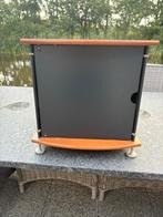 auping nachtkastje 2x hout met metaal, Ophalen, Gebruikt, Minder dan 45 cm, Minder dan 55 cm