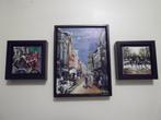 Set van 3 schilderijen van Groningen. Gesign. J.V. Totañes., Antiek en Kunst, Kunst | Schilderijen | Klassiek, Ophalen of Verzenden