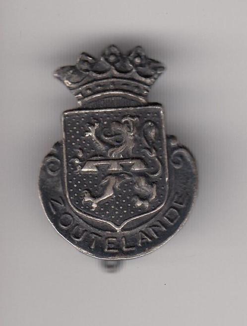 Zoutelande Zeeland Stadswapen broche, Verzamelen, Speldjes, Pins en Buttons, Gebruikt, Speldje of Pin, Overige onderwerpen, Ophalen of Verzenden