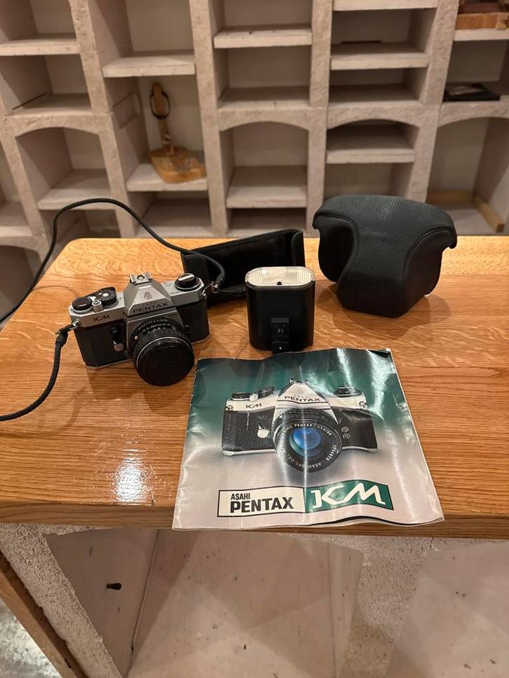 Pentax Camera met Flitser en Hoes, Audio, Tv en Foto, Fotocamera's Analoog, Gebruikt, Spiegelreflex, Pentax, Ophalen of Verzenden