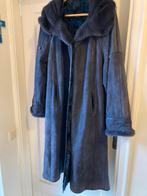 Suède/ nepbont vintage lange winterjas maat46-48? Nieuwstaat, Verzenden, Zo goed als nieuw, Maat 46/48 (XL) of groter, Blauw