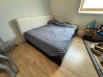 Malm Ikea bed, Ophalen, Gebruikt, Zwart, Steigerhout