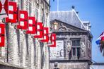 UNIEK; 2 Originele luiken Stadhuis Gouda, Antiek en Kunst, Ophalen