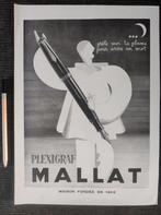 Plexigraf Mallat pen advertentie uit 1948, Verzamelen, Pennenverzamelingen, Ophalen of Verzenden, Gebruikt, Balpen, Overige merken