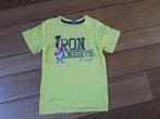 groen/geel t-shirt met stoer opschrift maat 128, Ophalen of Verzenden, Zo goed als nieuw, Dopodopo, Shirt of Longsleeve