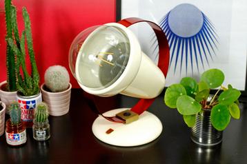 Vintage Philips Infraphil 7529 lamp omgebouwd en opgeknapt beschikbaar voor biedingen