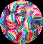 Polymeerkralen regenboog hartjes kralen polymeer beads SALE, Verzenden, Nieuw, Kraal