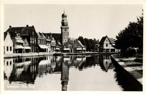 Lemmer, Het Dok - ongelopen, Verzamelen, Ansichtkaarten | Nederland, Ongelopen, Friesland, 1920 tot 1940, Ophalen of Verzenden