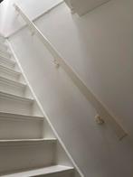(2x) witte RVS/stalen trapleuning, Doe-het-zelf en Verbouw, Ladders en Trappen, Ophalen, Gebruikt