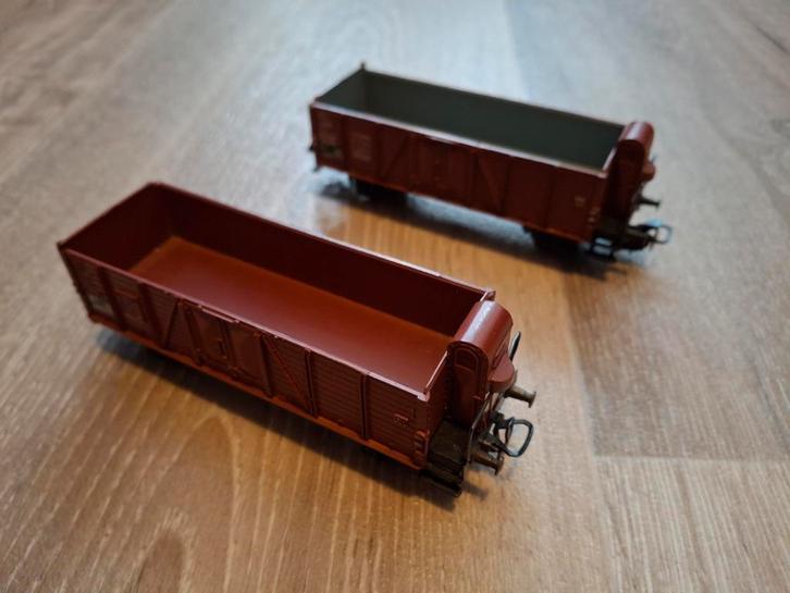 Marklïn HO hogeboord wagons met remmershuisje DB, Hobby en Vrije tijd, Modeltreinen | H0, Zo goed als nieuw, Wagon, Wisselstroom