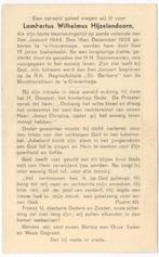 Lambertus van Hijzelendoorn 1928 - 1944 Den Haag, 15 jaar, Verzamelen, Bidprentjes en Rouwkaarten, Verzenden