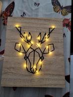 lichtgevende houten lijst rendier schilderij, Ophalen of Verzenden, Zo goed als nieuw