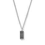 Frank 1967 patterned rectangular pendant necklace in giftbox, Nieuw, Ophalen of Verzenden, Zilver, Overige materialen