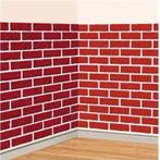 Nieuwe scene setter rode baksteen 15,24 x 1,22 m kerst, Ophalen, Nieuw, Versiering, Kerst of Sinterklaas