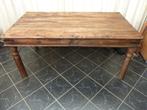 Tafel OUD TEAK L165x B90x H76, Gebruikt, Vijf personen of meer, 150 tot 200 cm, Rechthoekig