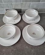 4 rviera maison soepkommen met onderbord. Z.g.an, Ophalen of Verzenden, Zo goed als nieuw, Kom(men), Overige stijlen