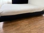Zwart Auping boxspring 140x210 met matras, Huis en Inrichting, Slaapkamer | Bedden, Gebruikt, Twijfelaar, Metaal, 210 cm