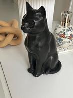 Vintage Bronze Zwarte Kat Beeldje, Antiek en Kunst, Kunst | Beelden en Houtsnijwerken, Ophalen of Verzenden