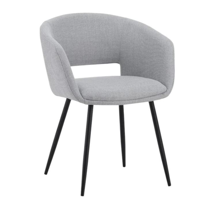MN Home York Vierpoot Vergaderstoel, Huis en Inrichting, Stoelen, Nieuw, Vijf, Zes of meer stoelen, Stof, Zwart, Ophalen of Verzenden