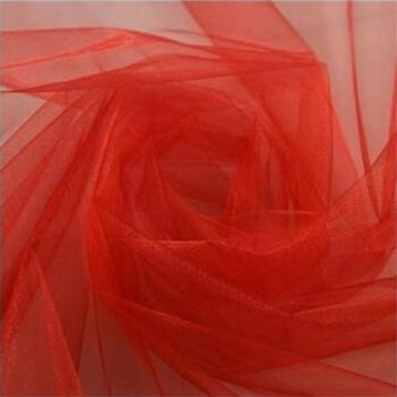 Nieuw, organza rood, glanzend. 5 m - 48 cm beschikbaar voor biedingen