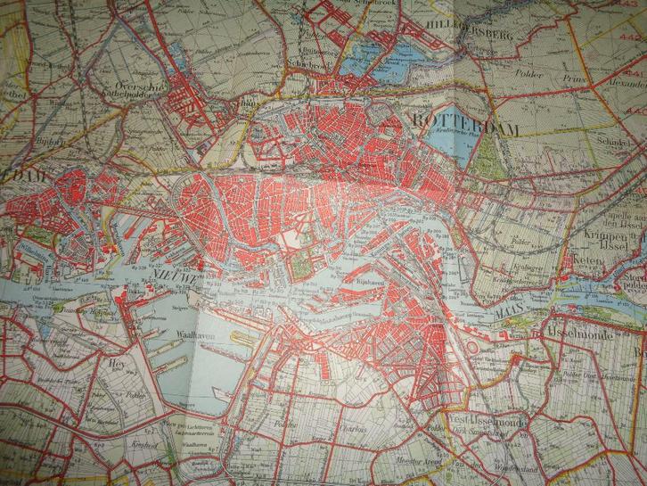 Stafkaart 1939 NL leger Rotterdam Delft Schiedam mobilisatie, Verzamelen, Militaria | Tweede Wereldoorlog, Landmacht, Overige typen