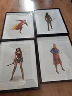 Posters DC helden (4 stuks, ingelijst), Met lijst, Ophalen of Verzenden, A1 t/m A3, Film en Tv