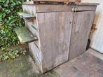 Containerombouw voor 2 containers van 240 L van steigerhout, Ophalen of Verzenden, Gebruikt, Hout, Containerberging