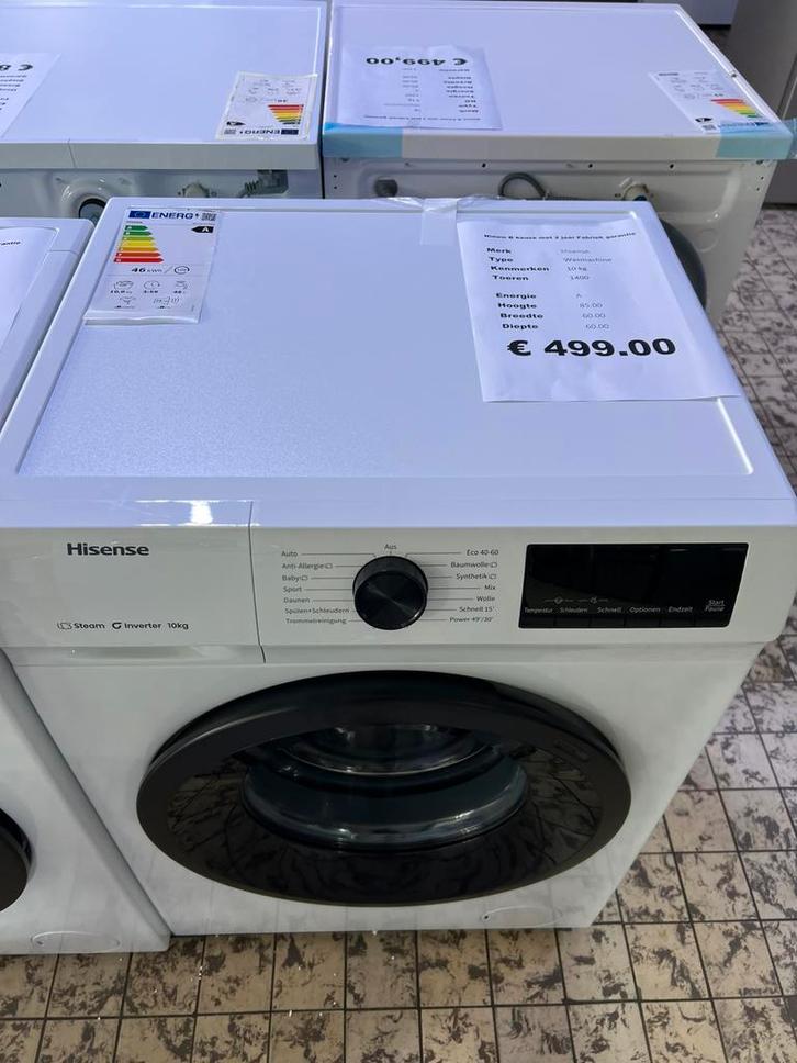 Hisense 10 kg wasmachine nieuw 1400 toeren, Witgoed en Apparatuur, Wasmachines, Nieuw, Voorlader, 8 tot 10 kg, Minder dan 85 cm