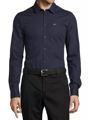 Lacoste Hemd Slim Fit 2 Kleuren Lange Mouwen S-4XL beschikbaar voor biedingen