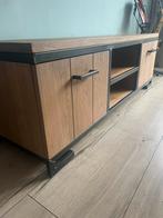 Industriële TV kast - Massief hout & staal, Ophalen, Gebruikt, 150 tot 200 cm, Minder dan 100 cm