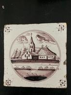 Oude Hollandse Tegel met Kerk, Antiek en Kunst, Ophalen of Verzenden