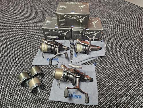 3 x Daiwa Tournament Linear-X 5500BR, Watersport en Boten, Hengelsport | Karpervissen, Gebruikt, Molen, Ophalen of Verzenden