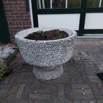 Zware beton/grind bloempot, Ophalen, Gebruikt, Rond, 40 cm of meer