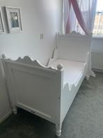 Bopita kinderbed + matras & roze hemel - 157.5x76 cm, Ophalen, Gebruikt, 70 tot 85 cm, 140 tot 160 cm