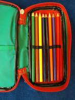 Dubbel schooletui inhoud 9 potloden, stiften, gum, liniaal, Diversen, Schoolbenodigdheden, Ophalen of Verzenden, Nieuw
