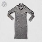 Aansluitende grijs gemêleerde jurk met ritsje, Maat 42/44 (L), Ophalen of Verzenden, Trend One, Knielengte