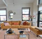 Langwerpige Salontafel Eikenhout/Staal - Verstelbaar!, Ophalen, Gebruikt, Minder dan 150 cm, Metaal