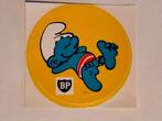 Smurfen smurf vintage BP tankstation sticker liggend, Verzamelen, Ophalen of Verzenden, Gebruikt, Strip of Tekenfilm