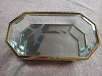 Vintage Glazen Sieradendoosje met Vogelgravure, Antiek en Kunst, Ophalen of Verzenden