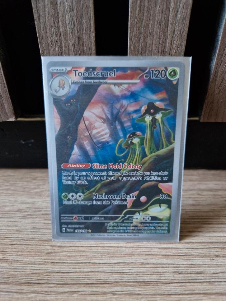 Toedscruel 185/182 Scarlet&Violet Paradox Rift Pokemon, Hobby en Vrije tijd, Verzamelkaartspellen | Pokémon, Zo goed als nieuw