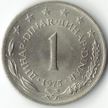 Joegoslavië 1 dinar uit 1975 beschikbaar voor biedingen