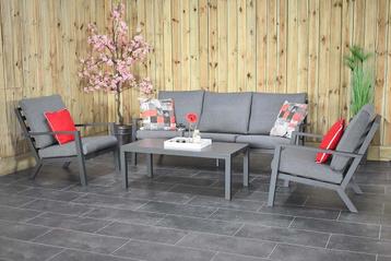 Pollencia Aluminium Loungeset 3 Zitsbank 2 Lounge Tuinstoele beschikbaar voor biedingen
